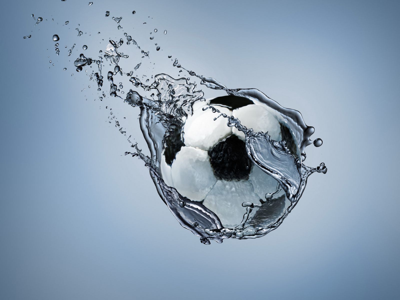 футбол, мяч, движение, вода, абстракция , football ball