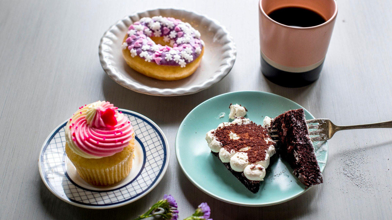 mug , cake , donut , cupcake ,