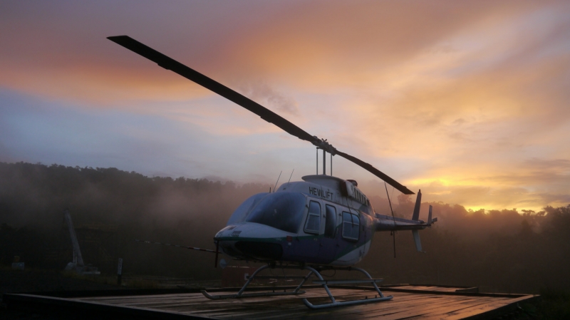 Jungle • Chopper • Sunrise • Helicopter • Bell • Morning • Scene • PNG • Longranger