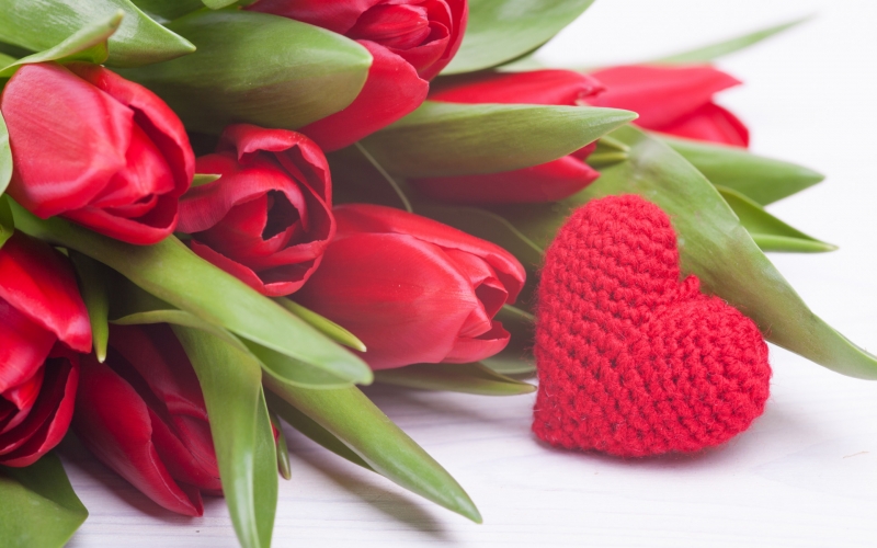 love , flowers , heart , bouquet , tulips , red , red , love , heart , wood , flowers , beautiful , romantic , tulips , valentine's day , spring ,
